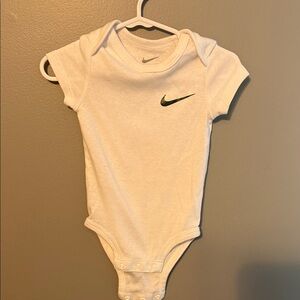 Nike White Bodysuit with Black Logo